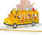CUTPOPUP Back to School Card Pop Up, Handmade 3D Bus Birthday Greeting Card (School Bus)