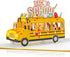 CUTPOPUP Back to School Card Pop Up, Handmade 3D Bus Birthday Greeting Card (School Bus)