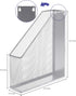 MyGift Silver Wire Mesh Document Holder, Set of 2, Wall Mounted or Desktop Magazine and File Rack