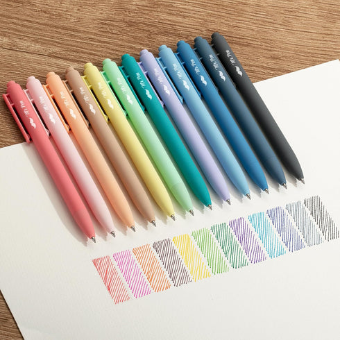 Mr. Pen Retractable Gel Pens, 12 Pack, Fast Dry, Fine Point 0.7mm, Cute Aesthetic Pens for Journaling, Gel Ink Pens