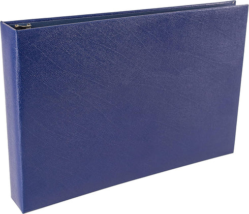 Better Office Products 7 Ring Executive Check Binder, Blue Textured Cover, 600 Check Capacity