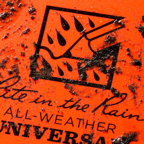 Rite in the Rain Weatherproof Side Spiral Notebook, 4.625" x 7", Orange Cover, Universal Pattern