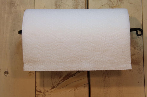 Hand Crafted & American Made! Wrought Iron Paper Towel Bar -Twisted Iron Hand Made