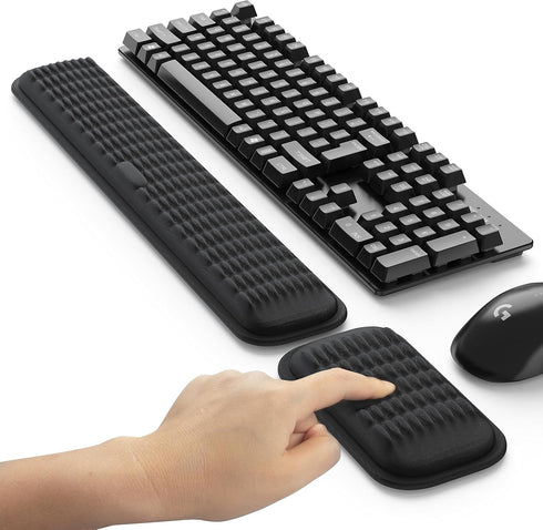 MEKASS Ergonomic Wrist Rest for Keyboard and Mouse, Soft Memory Foam Keyboard
