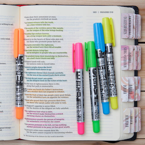 BLIEVE Bible Study Kit, 10 Pack Gel Highlighters and Fine Tip Pens, No Bleed Through for Planner Supplies