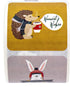 Woodland Animals Christmas Stickers / 250 Labels / 1.5" x 1.5" Square Envelope Seals / 6 Festive Designs / Made in The
