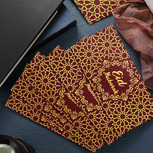 Sinmoe 72 Pcs Eid Mubarak Money Envelopes Bulk 6.7 x 3.2 inch Gold Foil Cash Gift Card Ramadan Lucky Cash Envelope Cash Set for Eid Holiday Currency Celebration Decorations (Red)