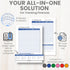 Extra Large Receipt Organizer Envelope & Receipts, Pack of 18, 12.8" x 9.0", Blue Color for Business Expenses