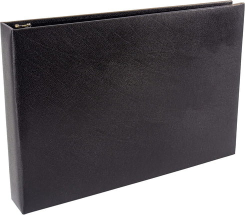Better Office Products 7 Ring Executive Check Binder, Black Textured Cover, for 9 x 13" Business Checks, 600 Capacity