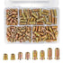 160 Pcs 1/4 "- 20 Thread Inserts Assortment for Metal Screws, Hex Socket Drive Nut Inserts for Woodworking