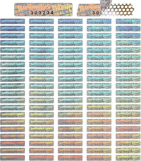 Marspark 500 Pieces Silver Security Tamper Evident Seals Stickers Void Original Genuine