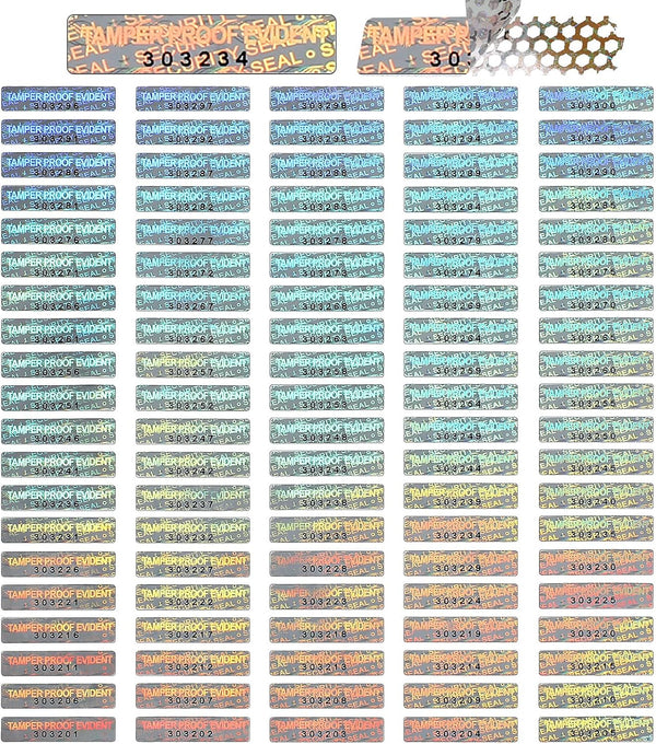 Marspark 500 Pieces Silver Security Tamper Evident Seals Stickers Void Original Genuine