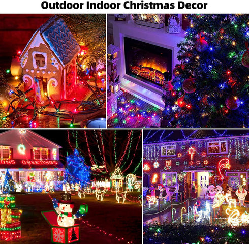 164Ft 500 8 Tcamp LED Solar Christmas Lights Outdoor Waterproof with Remote Timer, Modes Solar Powered Fairy String