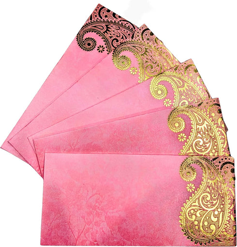 Shagun Envelopes Designer Set, Money Cash Gift Envelope (Pack of 5) for Indian Weddings, Engagements, and Birthdays