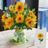 Cyriacus 3D Pop-Up Sunflower Bouquet Greeting Card for Birthday, Thank You, Get Well Gifts | Unique Solar Flower Card