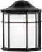 6689800 One-Light Exterior Wall Lantern, Textured Black Finish on Cast Aluminum with