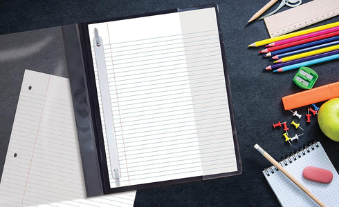 Better Office Products Ultra Durable Clear Front Report Covers, 25 Per Box, Letter Size, Black with Fasteners