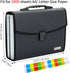 Uquelic 26 Pockets Expanding File Folder - Durable Buckle, Ergonomic Handle, Large A4 Expandable File Organizer
