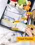 SUNEE Plastic Mesh Zipper Pouch 6x9 in (9 Colors, 18 Packs), Extra Large Water-Resistant Zip Bag