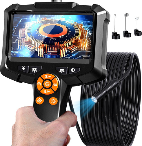 Daxiongmao 4.3" Borescope Endoscope Camera with Light, IP67 Waterproof, 1080 HD, 16.5ft Snake Camera for Inspection