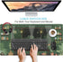 Cute Rainy Night Desk Mat, Green Plants Desk Pad, Anime Black Cat Kawaii Large Gaming Mouse Pad, Aesthetic XXL for Women