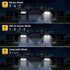 6500K 180 IP65 2-PCS Solar Motion Sensor Outdoor Floodlights with Remote Control, LED Waterproof,Solar Security Outdoor