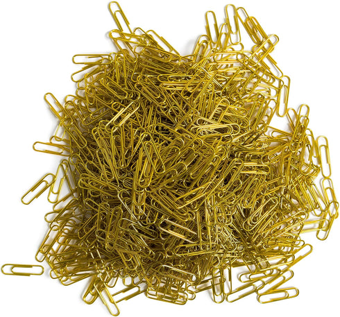 U Brands Paper Clips, Medium, Gold, 1000 Count