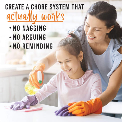 Hadley Designs Magnetic Chore Chart for Kids & Families – Reusable Dry Erase Responsibility Board, 12x17