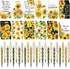 Pasimy 48 Pcs Sunflower Notebooks and Pen Set, Mini Notepad and Ballpoint Pen Vintage Sunflower Gift Favor for Office