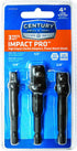 Century Drill & Tool 68584 Impact Pro Square-Drive Socket Adapter Set, 3-Piece