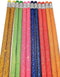 Sparkle Glitter Fun #2 Lead Pencils, 7.5" (36 Pack) in 6 Glitter Colors: Yellow, Red, Pink, Green, Blue, Orange