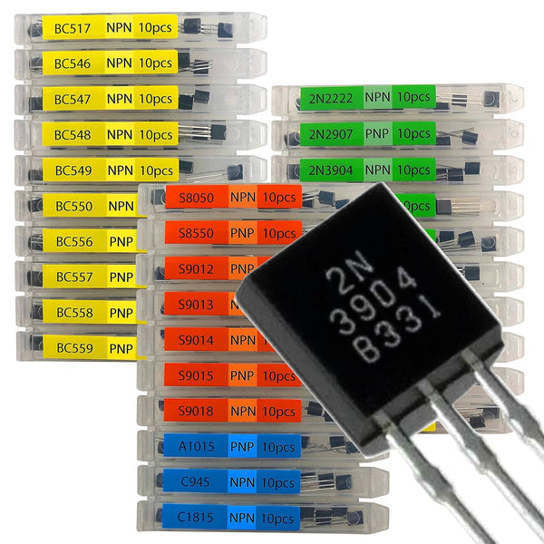 EEEEE 30 Kinds 300pcs Assorted General Purpose TO92 Transistors - PNP NPN Bipolar Power Transistor Assortment Kit
