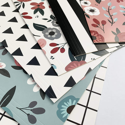 Set of 24 Decorative File Folders, Cute 3 Tab Letter Size Boho Manila Folders, 8.5 x 11 Home Office Supplies