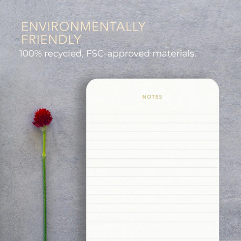 Elegant Notepads for Professionals, Executive Memo Pads, Gold Foiled, 3 Pack, 225 Sheets Total, Eco-friendly