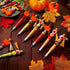 Jutom 12 Pcs Fall Beadable Pens with 50 Pcs Colorful Pumpkin Beads, 12 Tassels, 12 Pendants for Thanksgiving DIY Gift