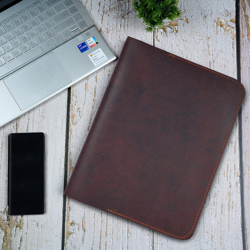 Journal Cover, Rustic Leather Journal Cover for Hard Cover Sketchbook XL Size (7.5 x 9.75 in), Refillable Cahier