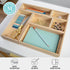 Martha Stewart Weston Wooden Desktop Organizer with Open Lower Storage Compartment, White