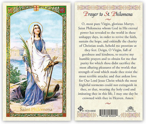 San Francis Imports Prayer to St. Philomena Laminated Holy Card