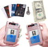 ELV Badge Holder with Zipper, PU Leather ID Card Holder Wallet with RFID Blocking Pocket and Lanyard (ROSE GOLD)