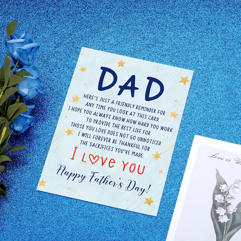 Fathers Card for Dad First Fathers Day Funny Gifts for New Dad Husband from Wife Father's Day Ideas Gifts for Daddy