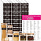 Hebayy 308 Pantry Food Labels, 280 Preprinted Waterproof Stickers for Kitchen Containers, 28 Blank Ones, White on Black