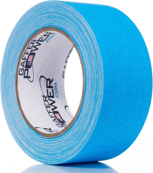 Gaffer Power Gaffers Tape 2 Inch, Fluorescent Blue, USA Made Quality, Leaves No Residue