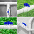 2PCS 2" PVC Ball Valve, SCH40 Slip PVC Water Pipe Valve with Easy Turn Blue T-Handle