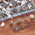80pcs Furniture Connecting Cam Lock Connectors, Fasteners for Cabinet Drawer, Various Sizes