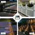 Solar Lights for Steps, Decks, Pathway Yard Stairs Fences, LED Outdoor Waterproof, Warm Light (2 Pack)