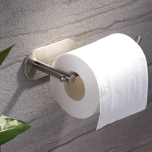 YIGII Adhesive Toilet Paper Holder - MST001 Self Adhesive Roll Holder for Bathroom, Stainless Steel Brushed