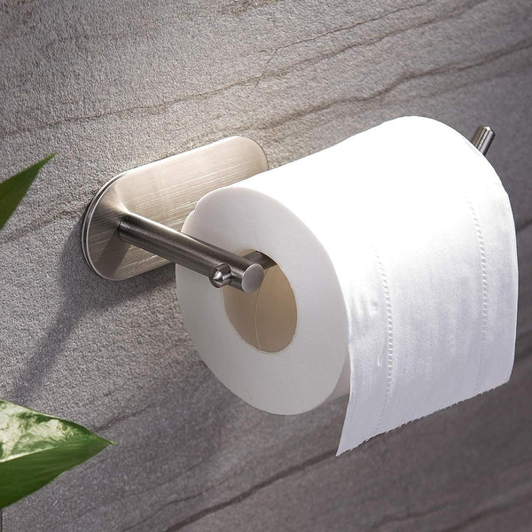YIGII Adhesive Toilet Paper Holder - MST001 Self Adhesive Roll Holder for Bathroom, Stainless Steel Brushed