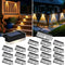 AUDERWIN Solar Deck Lights Outdoor 20 Packs, Solar Powered LED Step Lights