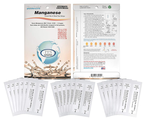 Industrial Test Systems 481012 Sensafe Manganese Water Test Strip Kit for 12 Tests