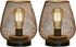 JHY DESIGN Set of 2 Metal Cage LED Lantern Battery Powered Cordless